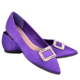 Elegante ballerinaer med Lorella lilla sten violet