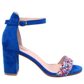 Stenhælede sandaler Valentine Blue blå