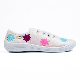 SHELOVET 3F slip-on blanke hvide sneakers til børn flerfarvet