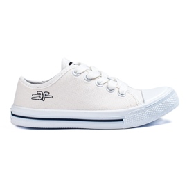 SHELOVET Hvide 3F børnesneakers