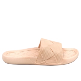 Lottner Khaki Rubber Slides beige