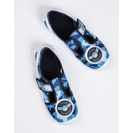 SHELOVET Camo blå sneakers med velcro 3F