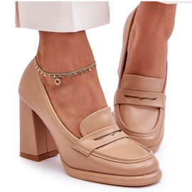 PS1 Moderigtige pumps på beige Florence