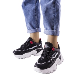 Sorte sneakers med neon Opal-indlæg