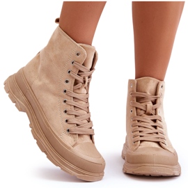 PS1 Højtop sneakers i ruskind til kvinder Dark Beige Eleamia