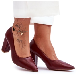 Klassiske Odessa Burgundy Heel Pumps rød