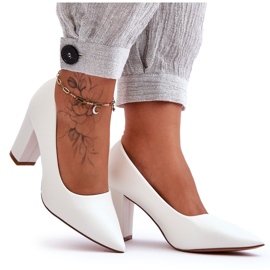 Klassiske Odessa White High Heel Pumps hvid