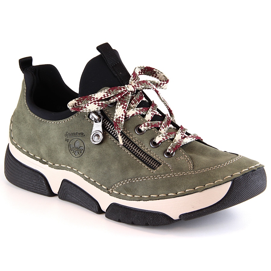 grønne slip-on sko kvinder Rieker 45973-54 - KeeShoes