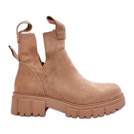 Beige Heaven Cut-out arbejdsstøvler