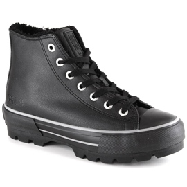 Isolerede sneakers på platformen sorte Big Star MM274039