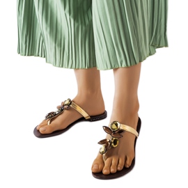 Gyldne elegante Zarattini flip-flops gylden