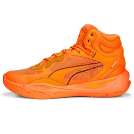 Puma Playmaker Pro Mid Laser sko 378327 01 orange