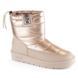 Metalliske snestøvler Big Star W INT1589D beige gylden