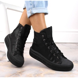 Snøreisolerede sneakers Big Star W INT1902B sorte
