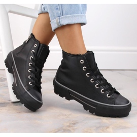 Sneakers isoleret på platformen Big Star W INT1903C sort