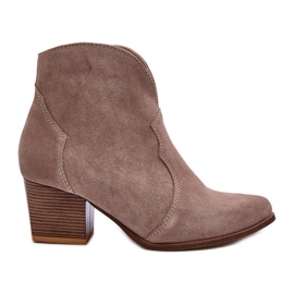 Lewski Shoes Lewski EV28 Cowboystøvler i ruskind Beige
