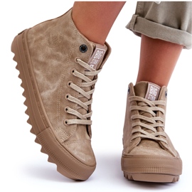 Damesneakers Big Star High Warm Beige GG274071