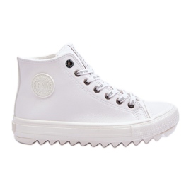 Kvinders sneakers Big Star High Warm White GG274108 hvid