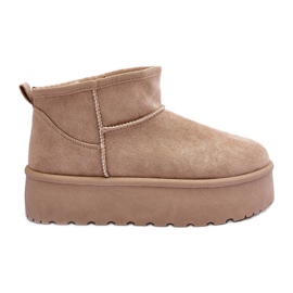 FD1 Ruskind snestøvler på Corcoran Beige Platform