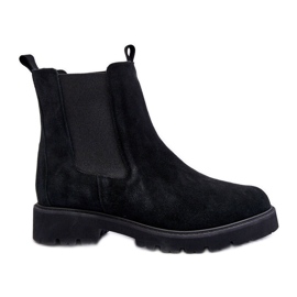 Sorte ruskind Jodhpur støvler Nicole 2672