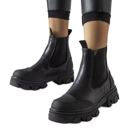 Sibyla sorte slip-on støvler
