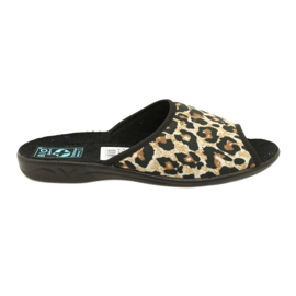 Adanex 16833 leopard hjemmesko til kvinder sort