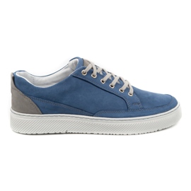 Olivier Sko Herre læder sneakers 950MA blå