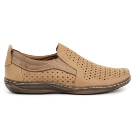 Olivier Gennembrudte loafers til mænd til sommeren 662 beige
