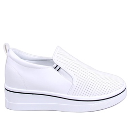 Jenkins White wedge slip-on sneakers hvid