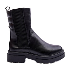 Høj varme Støvler Jodhpur Støvler Slip-on Sort Milca