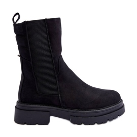 Høj varme Støvler Jodhpur Støvler Nubuck Sort Milca