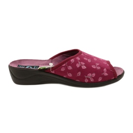 Bourgogne velour hjemmesko Adanex 28271 Aloe Vera rød