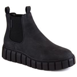 Platform slip-on støvler Big Star W INT1923 sort