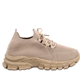 Maure Khaki strømpe sneakers beige
