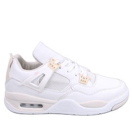 Damesneakers Vedder HVID/BEIGE