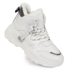 News Dameisolerede sneakers med en tyk sål hvid NYHED