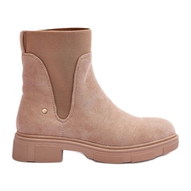 Dame ruskind Jodhpur støvler Beige Tannaz