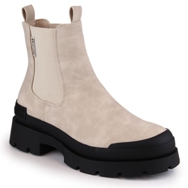 Big Star platform Chelsea støvler W INT1922B beige