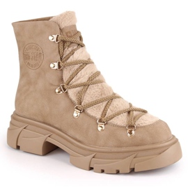 Platformstøvler med pels Big Star W INT1926B beige