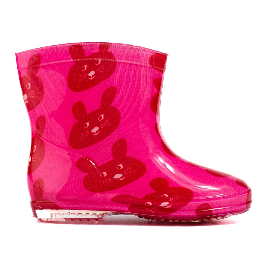 Piges lyserøde gummistøvler Shelovet-kaniner - KeeShoes