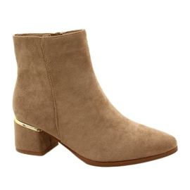 Evento Ruskindsstøvler med gulddekoration, Beige 23BT35-6420