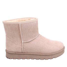 Ensle Beige korte snestøvler