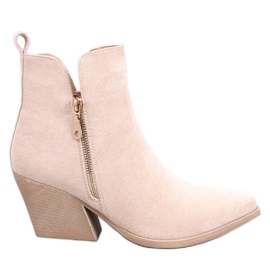 Ripley Beige cowboystøvler til kvinder