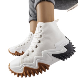 Hvide sportssneakers med tykke såler fra Toro