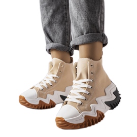 Beige chunky sål sneakers fra Toro
