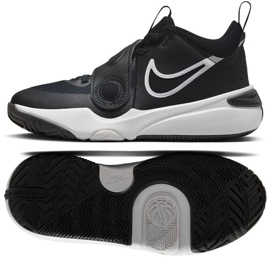 Nike Team Hustle D 11 Jr DV8996 002 basketballsko sort sort