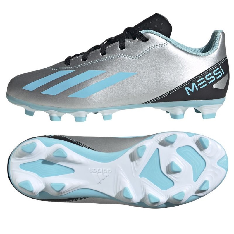 Adidas X Crazyfast Messi.4 FxG Jr IE4071 fodboldsko skygger af grå -  KeeShoes