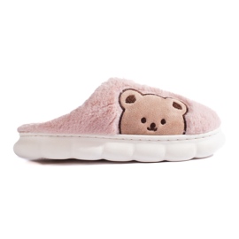 Dame hjemmesko med en bamse lys pink Shelovet lyserød