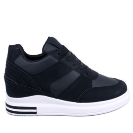 Rinno Black wedge sneakers sort