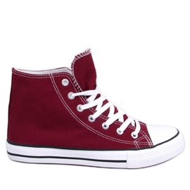 Jude Wine Ankel Canvas Sneakers rød